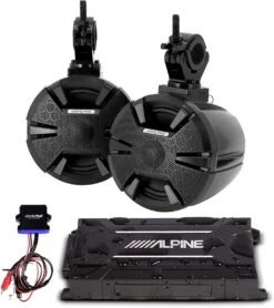Alpine PSS-SX01 Side-by-Side Speakers And Amp Package
