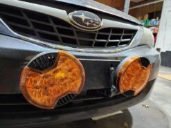 KC HiLites 5104 6" Single Amber Clip-On LED Shield For 6" SlimLite LED Lights -Stinger Audio Store kc hilites 5104 6 single amber clip on led shield for 6 slimlite led lights 910206