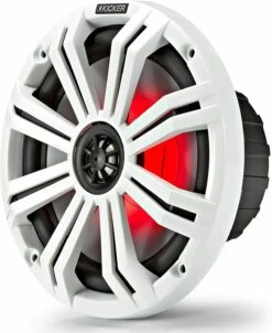 Kicker 45KM84L 8" LED Marine Coaxial Speakers -Stinger Audio Store kicker 45km84l 8 in led illuminated waterproof boat audio marine speakers pair 794949