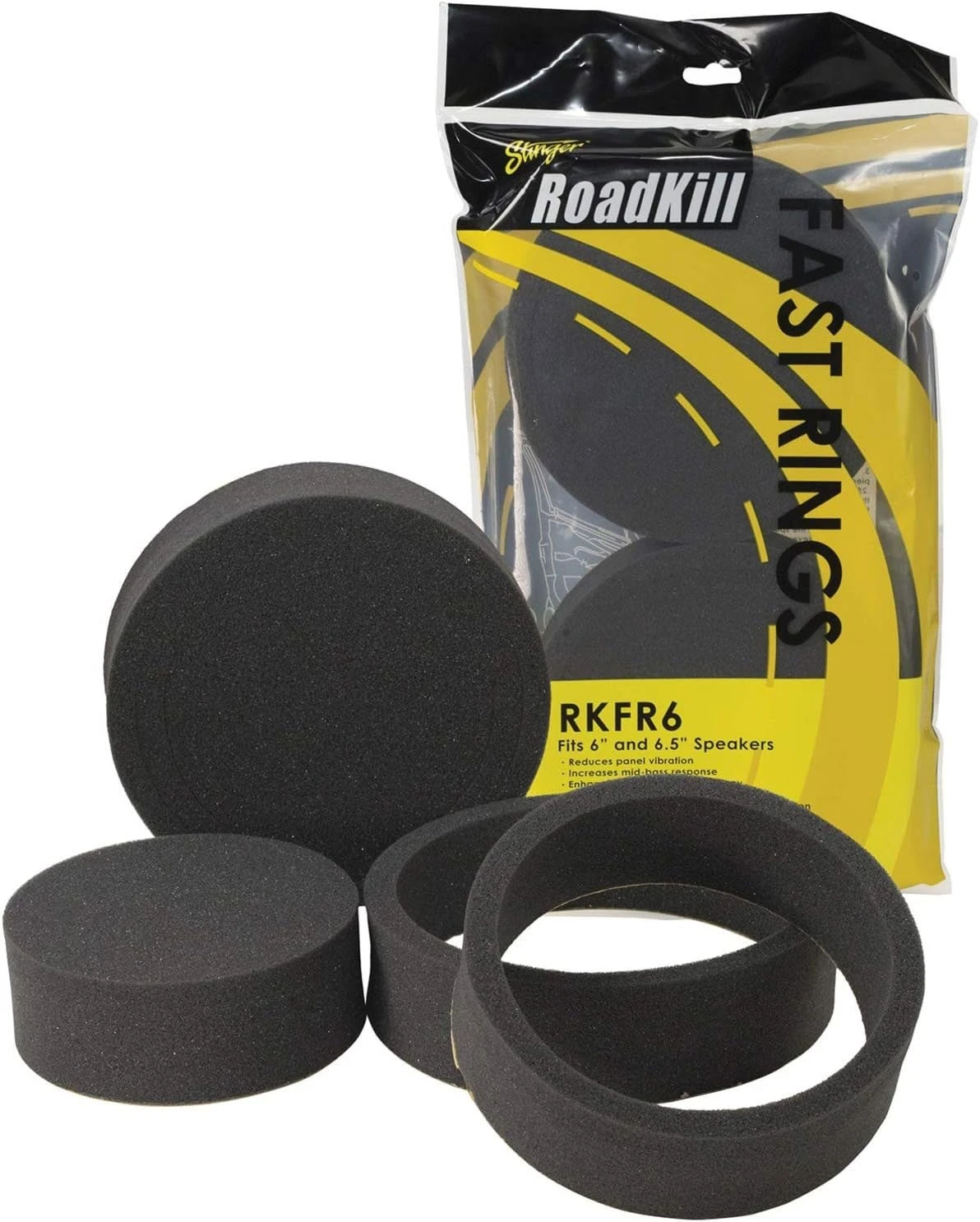 Stinger RKFR6 RoadKill Fast Rings 3-Piece Foam Speaker Baffle Kit For 6" & 6.5" Speakers 3 Stinger RKFR6 RoadKill Fast Rings 3-Piece Foam Speaker Baffle Kit For 6" & 6.5" Speakers