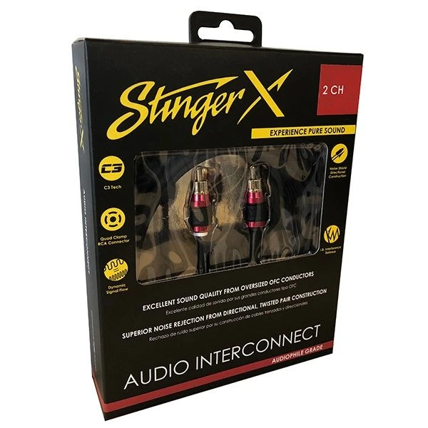 Stinger XI223 X2 Series 2 Channel 3 Foot RCA Audio Interconnect 3 Stinger XI223 X2 Series 2 Channel 3 Foot RCA Audio Interconnect