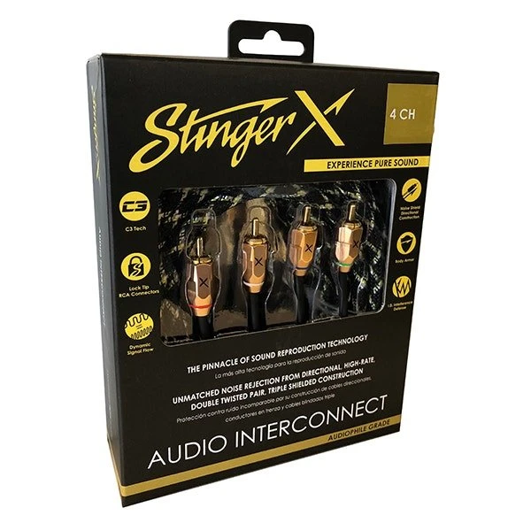 Stinger XI3417 X3 Series 4 Channel 17 Foot RCA Audio Interconnect 3 Stinger XI3417 X3 Series 4 Channel 17 Foot RCA Audio Interconnect